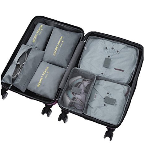 Travel Storage Bag - WantGor 6pcs/7pcs Packing Cubes Organizer Luggage Compression Pouches