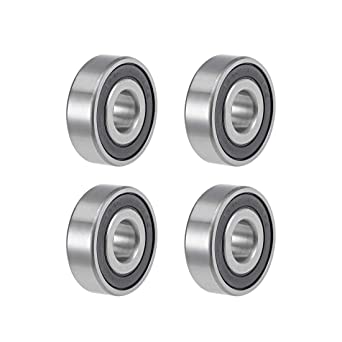 uxcell 6202-1/2-2RS Deep Groove Ball Bearings 1/2-inch Inner Dia 35mm OD 11mm Bore Double Sealed Chrome Steel Z2 4pcs