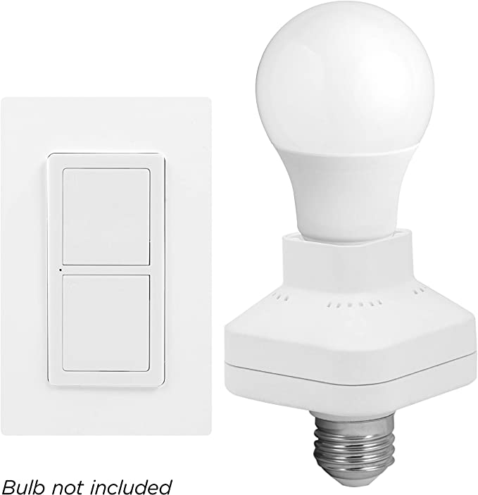 mySelectSmart Lamp Base Lighting Control with Wireless Remote, Screw-in Installation, ON/OFF Control, 80ft. Range, E26 Base, Ideal for Lamps, Fixtures, LED, CFL, 45729