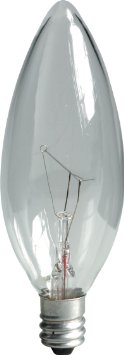 GE Lighting 24779  60-watt 650-Lumen Blunt Tip Light Bulb with Candelabra Base  Crystal Clear 12-Pack