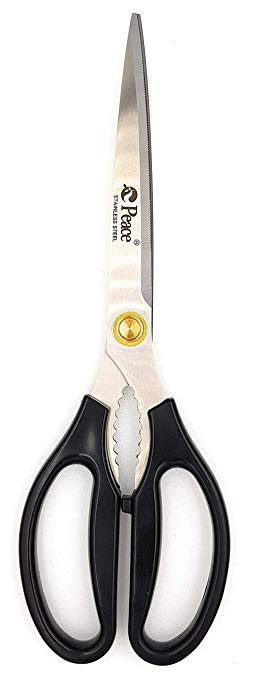 Peace K-305 BLACK Kitchen scissors Stainless Steel blade Made in Korea