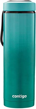 Contigo Vacuum-Insulated Stainless Steel Water Bottle with a Quick-Twist Lid, 24 oz, Garnish