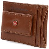 Genuine Leather Money Clip front pocket wallet with magnet clip and card ID Case