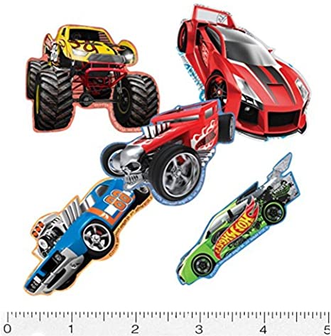 Hot Wheels Shaped Stickers - Prizes 100 per Pack