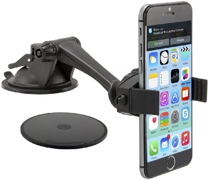 Arkon Windshield or Dash Phone Car Mount for iPhone 6S 6 Plus 6S 6 5 5S Galaxy S7 S6 Note 5 4 Retail Black