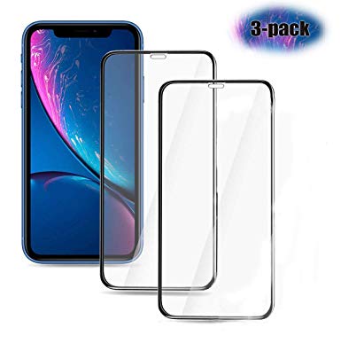 Screen Protector Compatible for iPhone XR,2 Packs, 9H Hardness,3D Touch,Bubble Free,Ultra Slim,Full Coverage Tempered Glass Screen Protector