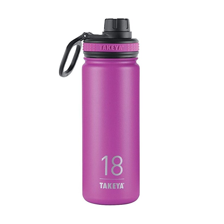 Takeya Originals Insulated Stainless Steel Water Bottle, 18 oz, Orchid