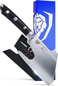 Dalstrong Meat Cleaver Knife Axe - 5 inch - Gladiator Series R - 7CR17MOV High Carbon Steel - Black G10 Handle - Heavy Duty BBQ Hatchet - Razor Sharp Kitchen Knife - Sheath Chef Knife - NSF Certified