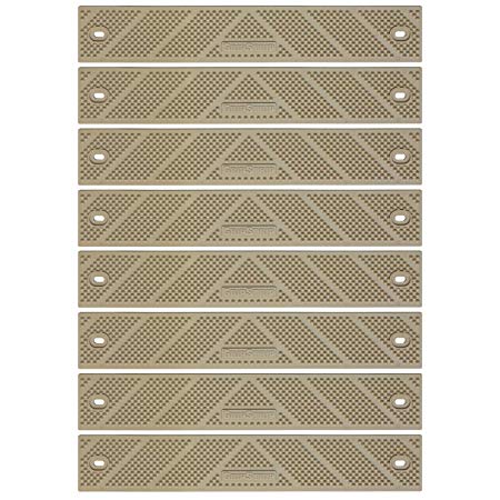 GripStrip Extension Non Slip Traction Weather Stair, Deck Steps 12" x 2" (8 Pack, Beige)