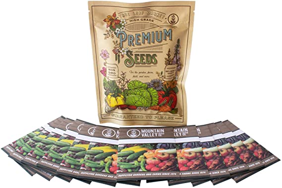 12 Culinary Herb Seeds Assortment - Non-GMO Herb Garden Starter Set - Grow Cooking Herbs: Parsley, Thyme, Cilantro, Basil, Dill, Oregano, Sage & More
