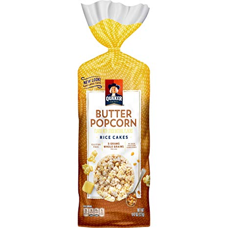 Quaker Rice Cakes, Buttered Popcorn, 4.47 Ounce