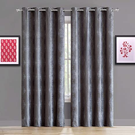 Warm Home Designs 1 Panel of Standard Length 54" x 84" Black Charcoal 100% Blackout Insulated Thermal Bedroom Curtains. Total Blackout Money Saving Drape Sold As A Single Curtain. RO Charcoal 54x84