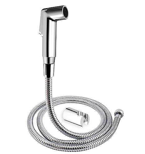 ALTON SHR20125 ABS Health Faucet with 1.25 Meter Hose Pipe and Wall Hook, Chrome Finish