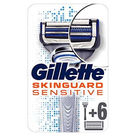 Gillette SkinGuard Sensitive Razor   6 Blades, Mailbox Sized Pack