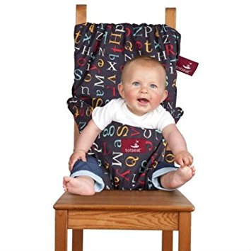 The Washable and Squashable Travel High Chair in Alphabet Soup