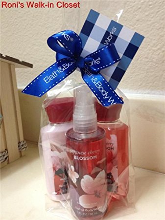 Bath & Body Works Japanese Cherry Blossom Travel-Size Gift Set - All New Daily Trio