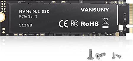 Vansuny 512GB SSD M.2 PCIe Gen3x4 NVMe Internal SSD TLC 2280 Internal Solid State Drives 3D NAND Gaming SSD Speed up to 2200 MB/s for PC, Laptop, and Gamers