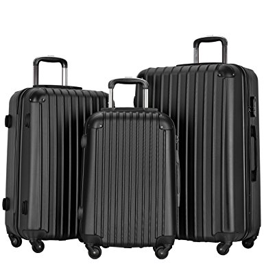 Luggage 3 Piece Set Suitcase Spinner Hardshell Lightweight Colorful Version (20" 24" 28")