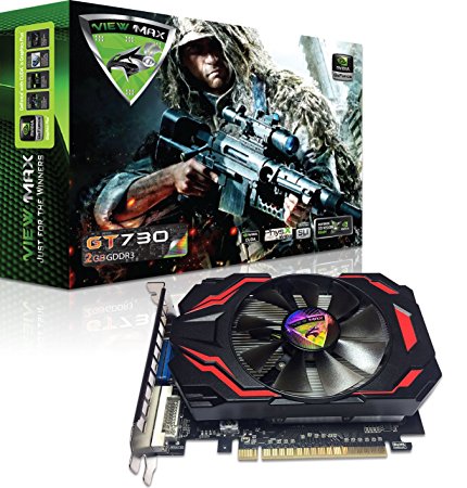 ViewMax NVIDIA GeForce GT 730 2GB GDDR3 128 Bit PCI Express (PCIe) DVI Video Card HDMI & HDCP Support *** WARRIOR EDITION ***