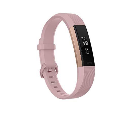 Fitbit Alta HR Monitor, Pink Rose Gold, Large