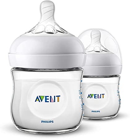 Philips Avent Natural Baby Bottles, 125ml, 2-Pack, SCF030/27