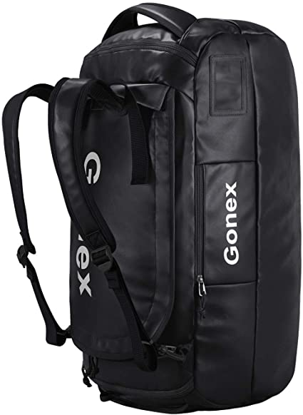 Gonex 40L 60L 80L Waterproof Duffle Holdall Bag Backpack Convertible Packable Travel Bag Duffel Bag for Hiking Camping Travelling Cycling for Men Women