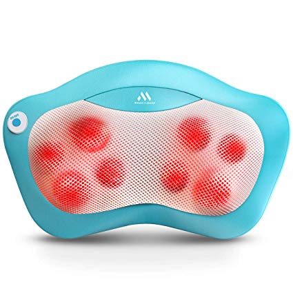 Back and Neck Massager with Heat - Massage Pillow Gift for Mother's Day, Father's Day, Birthday, Christmas - Electric 8 Rollers Shiatsu and Deep Tissue Kneading Massager for Neck, Back and Shoulder