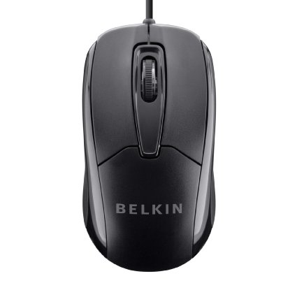 Belkin 3 Button Wired USB Optical Mouse for Desktop, Laptop, and Netbook (Mac or PC)