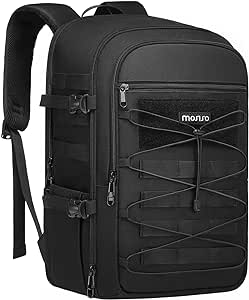 MOSISO Camera Backpack, DSLR/SLR/Mirrorless Photography 3 Layers Tactical Camera Bag Case with Tripod Holder&15-16 inch Laptop Compartment&Elastic Cord Strap Compatible with Canon/Nikon/Sony, Black