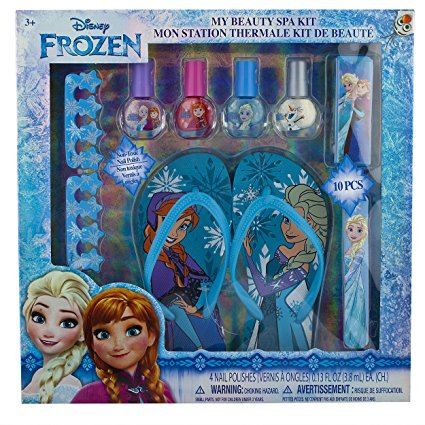 Townley Girl Disney Frozen My Beauty Spa Set, Nail Polish, Buffer, File, Sandals (Girls 10-11) and Toe Separators