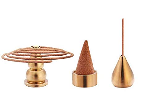 Buddha Incense Holder, Incense Cone Holder, Coil Incense Holder, Incense Stick Holder, 3 Styles.