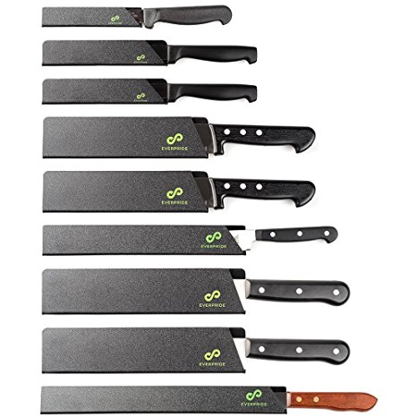 EVERPRIDE Chef Knife Guard Set (9-Piece Set) Universal Blade Edge Protectors for Chef, Serrated, Japanese, Paring Knives | Heavy-Duty Safety and Protection | Slip-On