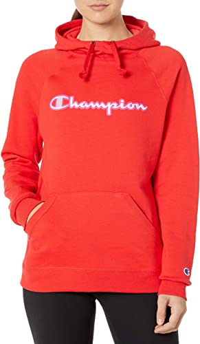 Champion Womens Powerblend Applique Hoodie Hooded Sweatshirt