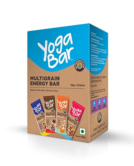 Yogabar Multigrain Variety Box Energy Bars - Pack of 20