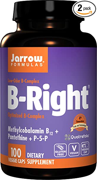 Jarrow Formulas B-Right Complex, 100 Capsules (Pack of 2)