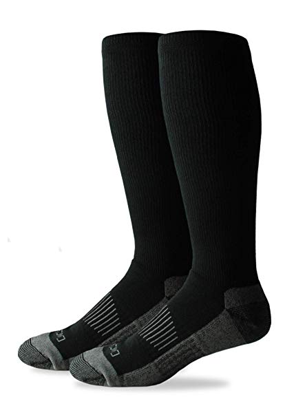 Dickies Men's Light Comfort Compression Over-The-Calf Socks, 2-Pairs