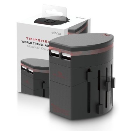 elago Tripshell WORLD TRAVEL ADAPTER Built-in Dual USB II