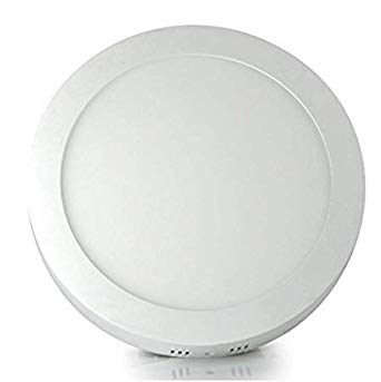 Gesto Aluminium Metal 12-Watt Round LED Surface Panel Light (White, Small)