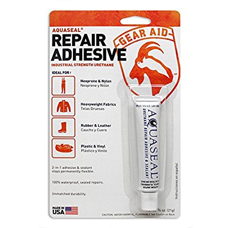 Gear Aid Aquaseal Urethane Repair Adhesive.