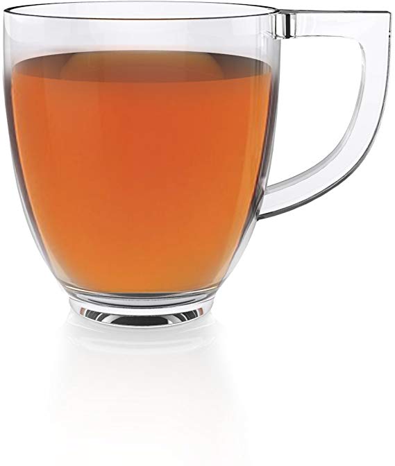 Luminarc 4 Piece 14 oz Cambridge Mug with Raised Handle, Clear