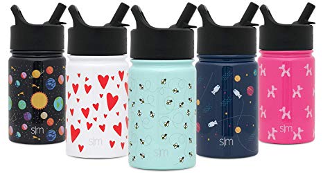 Simple Modern Summit Water Bottle with Straw Lid - Wide Mouth Vacuum Insulated 18/8 Stainless Steel Powder Coated