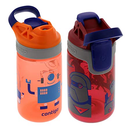 Contigo 14oz Kids Autoseal Gizmo Sip Water Bottles(2 Pack) - Perfect for Children & Parents on The Go