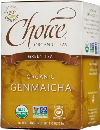 Choice Organic Genmaicha Green Tea, 16 Count Box