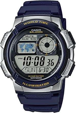 Casio Men's '10-Year Battery' Quartz Resin Watch,(Model: AE1000W-2AV)