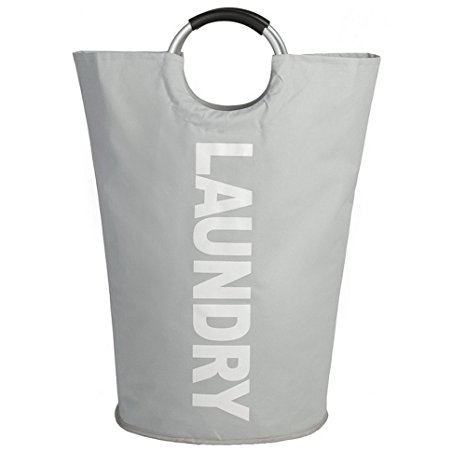 Laundry Basket Foldable Clothes Bag Cloth Sorting Bag Collapsible Laundry Bag Folding Washing Bin (Gray)