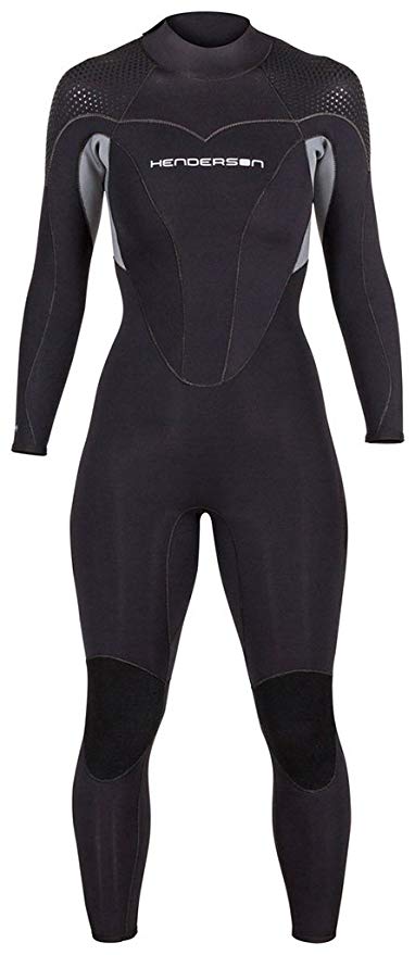 Women's Thermoprene Pro Wetsuit 3mm Back Zip Fullsuit Black