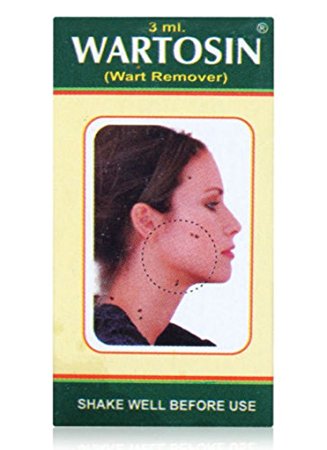 Best Selling herbal Wart Remover - 3 packs of Wartosin Lotion for Warts Elevated Mole Skin Tag Removal 3Ml