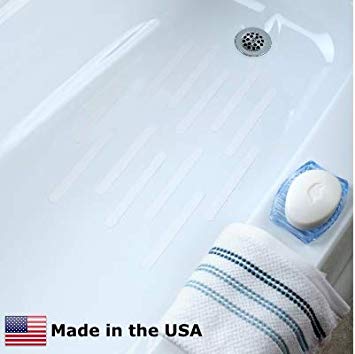 SlipX Solutions 19cm Non-Slip Bath Tub Safety Treads - White