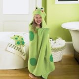 Jumping Beans Frog Hooded Bath Towel in Green