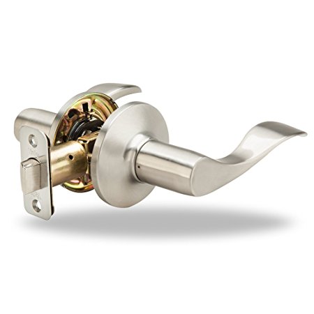 Yale Edge Keowee Lever in Satin Nickel - Passage